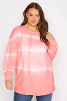 sudadera rosa algodon estampado tie dye mujer curvy y tallas grandes yours