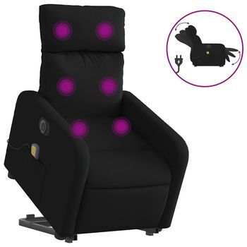 Sillón De Salón | Silla | Sillón De Masaje Eléctrico Reclinable Elevable Tela Negro
