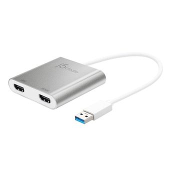 Adaptador USB 3.0 a Doble HDMI j5create JUA365-N para Varios Monitores