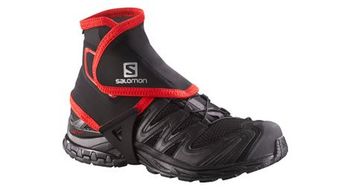 Salomon gaiters high trail negro rojo