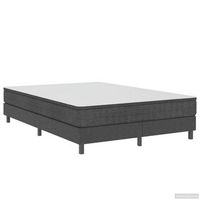 estructura de cama box spring tela gris 160x200 cm vidaxl
