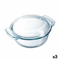 fuente para horno pyrex classic vidrio con tapa transparente vidrio 33 x 26 x 12 cm 3 unidades