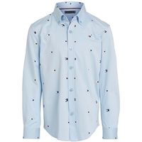 tommy hilfiger camisa manga larga flag printed regular shirt ls para nino