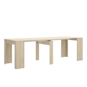 Mesa De Comedor Kiona Diseño Extensible Natural 77x54-239x90 Cm