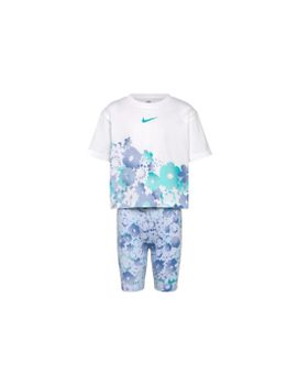 Conjunto Nike Nkg Flow-Ral Aop Bike Short Se Niña Azul