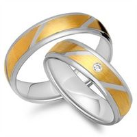 alianzas 18 quilates oro amarillo-blanco con diamante