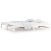 sofa cama extraible madera maciza de pino blanco 2x80x200 cm vidaxl