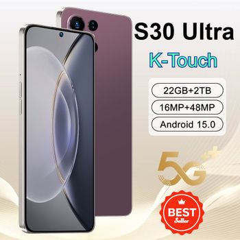 Teléfono Inteligente K-Touch 5G S30 Ultra, Teléfono Móvil Android, 22GB+2TB, Desbloqueo Facial, 5G, Doble SIM, Batería de 7800mAh, Pantalla HD de 7.3 Pulgadas, Teléfono Móvil 5G