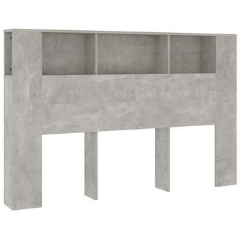 Cabecero Cama - Mueble Cabecero Gris Hormigón 160x18,5x104,5 Cm Mc4422