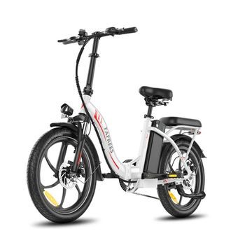Bicicleta Eléctrica Plegable Fafrees F20+ 20”*3 250w 36v 20ah 25km/h 130km Blanca