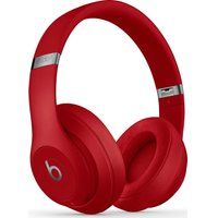 beats studio 3 wireless bluetooth noise-cancelling headphones - red red