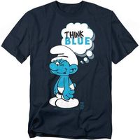 the smurfs camiseta think blue para mujer