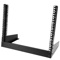 rack de sobremesa de 8u de 2 columnas armario marco abier to