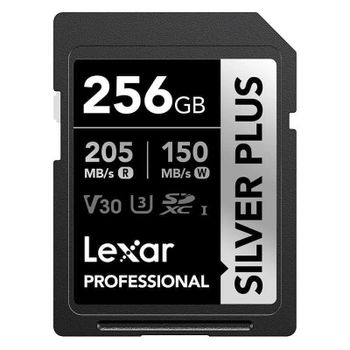 Tarjeta SD Lexar Professional SILVER PLUS 256GB SDXC UHS-I V30 205MB/s