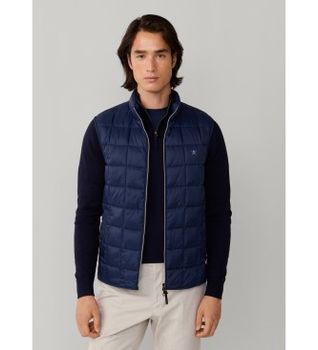 Hackett London para hombre. HM4000089 Chaleco Ultra Gilet marino (L), Casual, Nylon