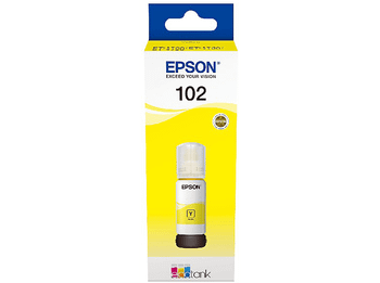 Botella de tinta - Epson 102 EcoTank, Compatible con ET-2856 / ET-3850, 70ml, Amarillo