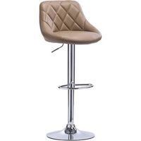 taburete de bar con respaldo cuero sintetico39 x 47 x 104 cmregulable en alturacaquiwoltu