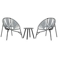 juego de sillas de jardin 3 uds negro y gris claro cfw750128