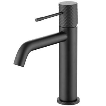 Monomando Lavabo Negro Mate Serie Génova