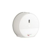 mini dispensador de papel higienico blanco de resina termoplastica