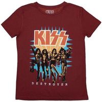 kiss camiseta manga larga destroyer para mujer
