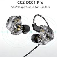 auriculares intrauditivos con cable ccz dc01 pro potente controlador dinamico unico para bajos monitor intrauditivo comodo gancho patentado para la oreja para juegos musicos grabacion de