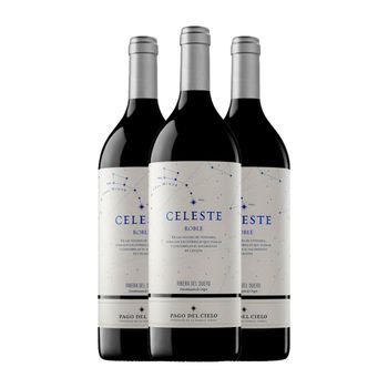 Pago Del Cielo Vino Tinto Celeste Ribera Roble Botella Magnum 1,5 L 14% Vol. (pack De 3 Unidades)