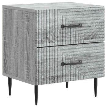 Mesita De Noche 43x34,5x47,5 Cm Metal - Gris