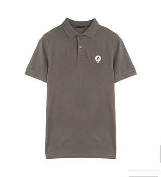 Save The Duck para hombre. DR1213M-BATE20 Polo Ovidio gris verdoso (S), Casual, Verde, Algodón, Manga corta