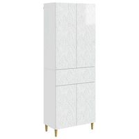 juego de armarios 2 uds blanco brillante madera de ingenieria vidaxl