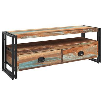 Mueble De Tv Madera Maciza Reciclada Vidaxl