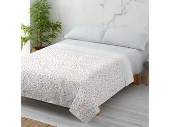 Juego de sábanas cotton deco 532 algodón floral manterol