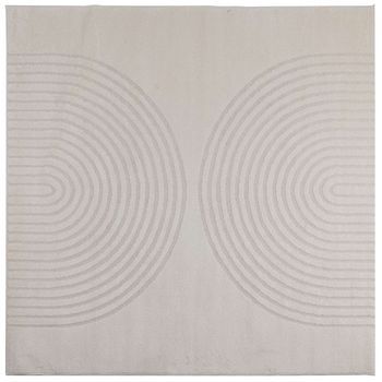 Alfombras De Área Cuadrado Galati Crema 240 X 240 Cm Poliéster