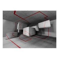 papel pintado 3d - ruta roja 350x245 cm