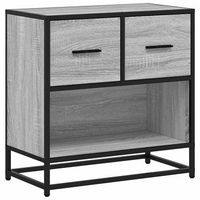 mesita de noche  mesilla de noche sonoma gris 60x31x60 cm madera contrachapada