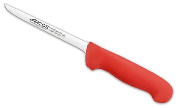 Cuchillo deshuesador de acero inoxidable nitrum de 160 mm mango rojo