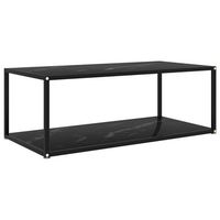 mesa de centro vidrio templado negro 100x50x35 cm vidaxl