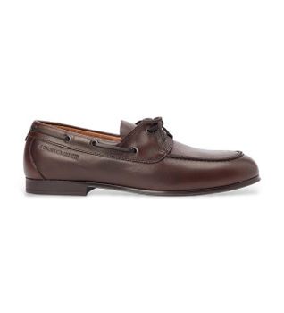 Tommy Hilfiger para hombre. FM0FM05748 Náuticos de Piel Emilio marrón (46), Plano, Cordones, Casual