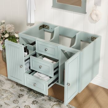 Mueble De Baño Suspendido - Mueble Para Lavabo - Mdf Y Metal - Verde (78.5x46x46.8cm)