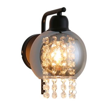 Reardon - aplique de pared de metal, negro, 23 cm, e27