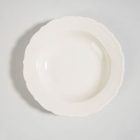 plato hondo de gres blanco d 224 cm