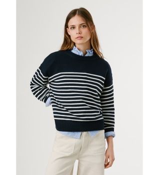 Pepe Jeans para mujer. PL7000005 Jersey Carlina marino (S), Casual, Algodón