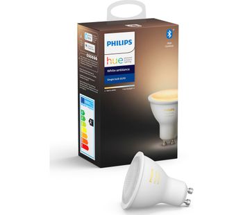 PHILIPS Hue White Ambience Bluetooth LED Bulb - GU10, White
