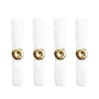 anillos de servilleta de lirio dorado - set de 4