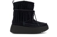 botines altos de ante con flecos black