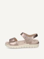 caprice sandal brown made of leather without heel size 39