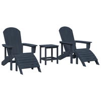 juego de lounge de jardin de 3 uds azul marino hdpe cfw463070