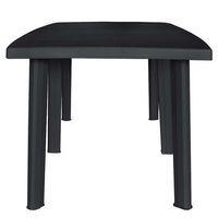 mesa de jardin  mesa de exterior de plastico gris antracita 216x90x72 cm