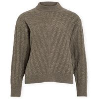 vila jersey relli highneck knit - falcon para mujer