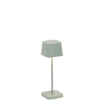 Lámpara de mesa led verde salvia regulable zafferano